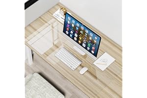 EPRIAKOTU Sous Main Bureau Transparent, 120 x 40 cm, Antidérapant, Bords Ronds Tapis de Bureau Transparent, Sous main Transparent PVC Protection de Bureau pour Bureau et Maison