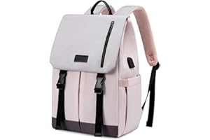 LOVEVOOK Mochila Portatil Mujer 15.6 Pulgadas Mochila Escolar Adolescente con Puerto USB Bolso Mochilas Antirrobo Mujer Casual Laptop Backpack Impermeable para la Universidad Viaje Colegio Trabaj