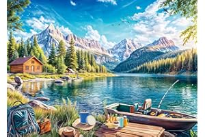BESDRETOR Puzzles 1000 Pieces for Adults jigsaw puzzles for adults-River fishing-1000 Piece Puzzle Classic Educational Games Beautiful Decoration Puzzle