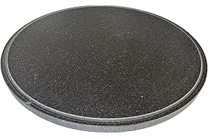 LITHOS MATERIE PIASTRA IN PIETRA LAVICA Ollare - Refrattaria dell’Etna per Forno Elettrico & Gas, Barbecue, Bistecchiera per Pizza e Carne – Misure a Scelta, Forma Rotonda (20 cm2)