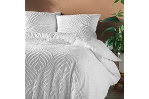 Douceur d'Intérieur Heltie - Juego de Cama de 3 Piezas (260 x 240 cm) Blanco, Microfibra Afelpada