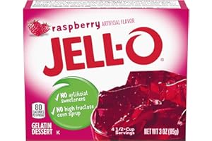 Jell-O Gelatin Dessert, Raspberry, 3Ounce Boxes (Pack of 6)