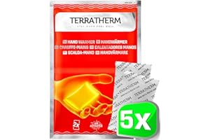 TerraTherm Chauffe-Mains - activés par l'aire - 12 Heures de Chaleur - 5, 10 ou 30 Paires - Chauffe Mains de Poche - Chaleur 100% Naturelle