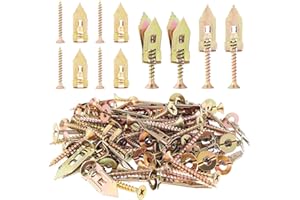 Moendergo Juego de 100 anclajes de accionamiento de martillo, anclajes autoperforantes para paneles de yeso de 12 x 30 mm, fijaciones para placas de yeso con tornillos, ganchos de anclaje de pared,