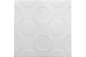 EURODECO (10 m²/40 unidades) Paneles de techo de poliestireno XPS PSE, Revestimiento de techo Decorar de pared 50x50cm espesor 2mm espuma de poliestireno pura(0898)