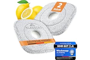 ALANBERG Microfibre Replacement Pads - 2 Pack Mop Refill Pads for Gen1 & Gen2 Mop and Bucket System - Reusable Floor Cleaning Pads for All Hard Floors
