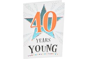 Piccadilly Greetings Modern Milestone Age kartka urodzinowa 40. 40 lat młody - 18 x 12,7 cm