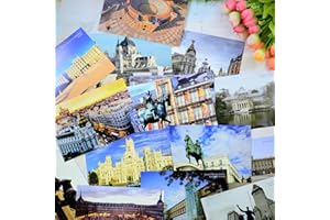 WATSKY 15 tarjetas postales vintage españolas de Madrid, tarjetas postales de viaje europeas de todo el mundo, utilizadas para correo, papelería, Navidad, vacaciones, cumpleaños