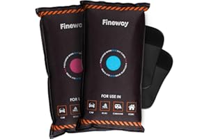 FiNeWaY 1kg Reusable Car Dehumidifier Bag, 2-Pack – Moisture & Condensation Absorbers with Anti-Slip Pads, Microwave Rechargeable for Cars, Vans & Caravans