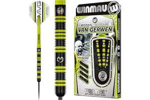 WINMAU Darts - 85% Pro Series Professional Dart Set with Dart Flights and Dart Shafts (Stems)