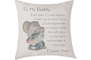 AMZKWY Dad Gifts From Daughter Son Cushion Cover Throw Pillow Cover Gift To Daddy Father's Day Birthday Gifts (Daddy)