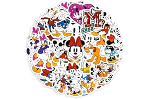 CHUKUA 100 Stück Minnie Mouse Sticker, Mickey Mouse Aufkleber Sticker Wasserfest, Kawaii Sticker Mädchen, Sticker Set Kinder Kindergeburtstag für Skateboards, Bottle, Tablets, Schultaschen, Türen