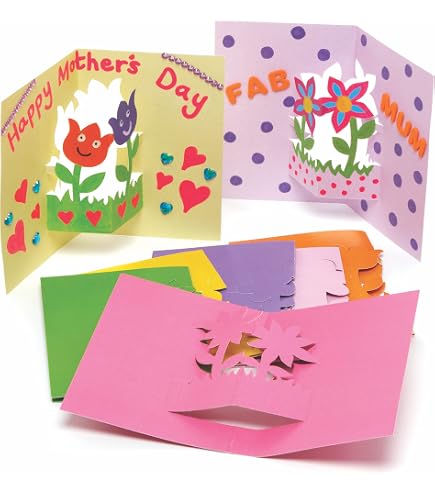 Baker Ross Biglietti D'Auguri A Forma Di Cuore Per Bambini - Confezione Da 12 - Lavoretti Creativi Fai Da Te Per San Valentino