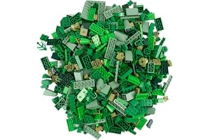 STEIN-EXPERTE Lego® Set creativo – 100 blocchi verdi | Mix di forme e dimensioni per idee di costruzione illimitate! | Ogni miscela è assemblata individualmente