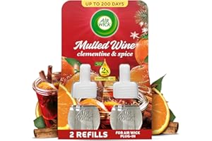 AirWick Plug in Diffuser Air Freshener Twin Refills, Mulled Wine, Pack of 2