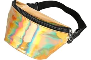 BFD One metallic shiny bumbag bum bag running belt waiste pack fanny pack runner bag hip pouch for men or women one size fits all (Turquoise)