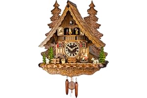 Reloj de cuco Quartz-movement Chalet-Style 44cm de Engstler