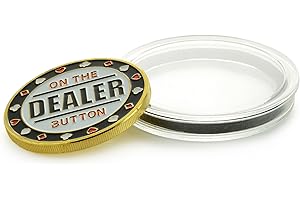 Ganzoo Dealer Button come moneta in metallo di alta qualità in custodia, Poker, Poker Button, marca