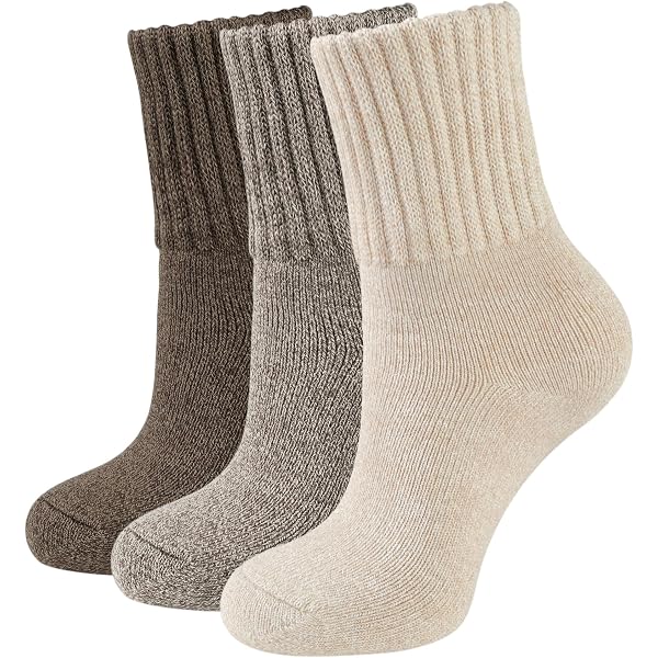 Lot De 6 Paires Chaussettes Norvégiennes Hiver - Laine Et Coton, Taille 39-48 | Pour Hommes Et Femmes, Chaudes Et Confortables