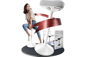 ‎CLOUVOU CLOUVOU Nexus Bürohocker ergonomisch [ORIGINAL] Stehhocker höhenverstellbar von 57cm bis 82cm - Ergonomischer Hocker Büro - Wackelhocker zur Stärkung des Rückens - Ergonomische Stehhilfe Büro