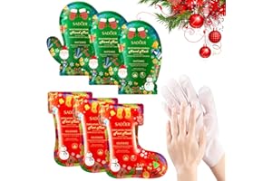 ZNNHNN Fußmaske Handmaske Weihnachtsgeschenke, 3 Paar Foot Peel Mask und 3 Paar Hand Mask, Hornhaut Entfernen FußPeeling Fussmaske, Feuchtigkeitsspendende Fussmaske Socken, Feuchtigkeitshandschuhe