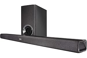 Denon DHT-S316 Barre de son et caisson de basses sans fil pour son Surround, barre de son Bluetooth avec Dolby Digital, décodage DTS, amplificateur de dialogue, HDMI ARC, montage mural, streaming de