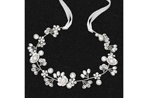 CREWELL Hair Accessories Communion Girls - Flower Wreath Hair Bands for Children, Wedding and Bride - Pearl Headband
