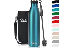 Milu Thermoflasche 350ml 500ml 750ml 1L 1,5L Isolierte Edelstahl Trinkflasche Thermoskanne Auslaufsichere Isolierflasche doppelwandig für heiße und kalte Getränke, Kohlensäure geeignet (Grün, 1L)