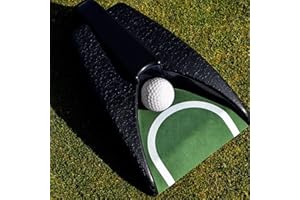 BTBHIHO Golf Auto Putt Returner, Black and Green Golfs Putting Cup, Battery Powered Golf Putting Machine, Home Golfs Training Aids for Indoor Outdoor Office Grass Any Flat Ground