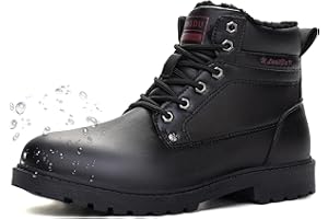 LANGDU Botas Hombre Invierno Zapatos de Nieve Impermeables Senderismo Aire Libre Montaña Escalada Trekking Antideslizante Talla 41-46EU