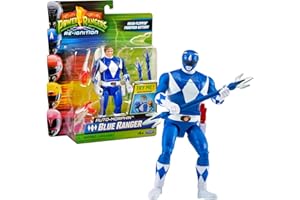 Power Rangers - Auto-Morphin, przegubowa figurka 2 w 1, 15 cm, Blue Ranger - Billy Cranston, dla dzieci od 4 lat, PWG074