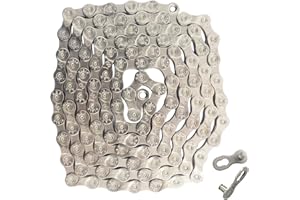 Roellgs 9-Speed Bike Chain 116 Links Bicycle Chain High Strength Manganese Steel Cycling Chain with Magic Buckle for Road Mountain Bike