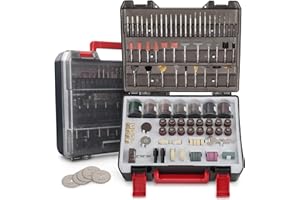 Hi-Spec Set de 305 Accesorios para Herramienta Rotativa. Compatible con portabrocas de 3.2mm. Lija, corta, pule, perfora y más. En un práctico estuche portátil