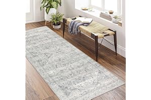 ‎HOMCOMODAR Homcomodar Läufer Teppich Flur 80x200cm rutschfest Teppiche Waschbarer Küche Teppich Läufer Kurzflor Kunstwolle Teppiche Läufer für Schlafzimmer Wohnzimmer(Beige)
