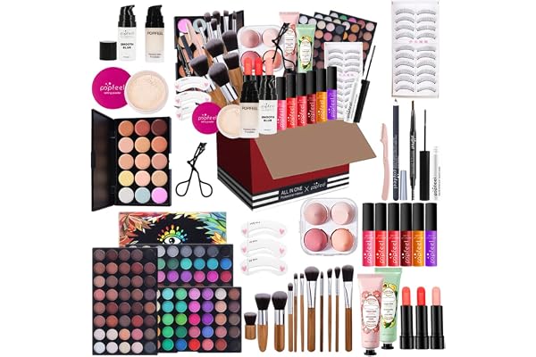 FantasyDay Calendrier de l'Avent 2025 Beauté pour Femmes et Filles, Kit de Maquillage Complet Coffret Xmas Makeup Set avec Ombres Paupière, Rouge à Lèvre, Pinceaux, Correcteur, Mascara, Fard à Joues