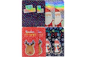 YLAB 8 Pack Christmas Money Wallets with Red Envelopes – Festive Gift Card Holders for Cash, Vouchers & Presents – Cute Santa, Penguin, Reindeer & Merry Christmas Designs – 16 x 9 cm