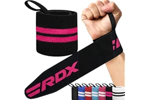RDX Weight Lifting Wrist Wraps Support, IPL USPA Approved, Elasticated Pro 18” Cotton Straps, Thumb Loop, Powerlifting Bodybuilding Fitness Strength Gym Training WOD Workout, Gymnastics Calisthenics
