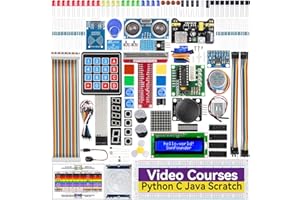 SunFounder Da Vinci Starter Kit for Raspberry Pi 5 4B 3B B+ 400, Zero 2 W, Python C Java Scratch Node.js, Online Tutorials & Video Courses for Beginners & Experts (Raspberry PI NOT Included)