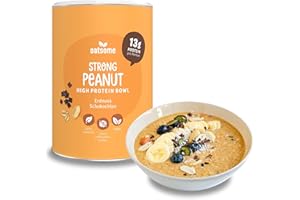 ‎OATSOME OATSOME® Strong Peanut | High Protein Bowl Mit Erdnuss & Schokochips | 24g Protein pro 100g | 100% Natürlich, Vegan & Ohne Raffinierten Zucker | Einfache Zubereitung | Frühstück | Superfood | 440g