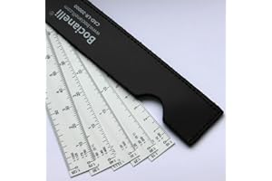 BOCIANELLI 15 cm Scalimetro in Plastica Righello a Ventaglio Professionale Scala 1:10 / 1:100, 1:15 / 150, 1:20 / 1:200, 1:25 / 1:250, 1:30 / 1:300, 1:33, 1:40 / 1:400, 1:50 / 1:500, 1:75 / 1:750, 1:125 / 1:1250 Disegno Tecnico Architettura Ingegneria