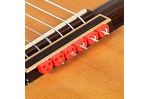ALBA GUITAR BEADS Retenedores color rojo brillante de cuerda de nailon para guitarra clasica, guitarra flamenca acústica eléctrica ukulele guitarras beads