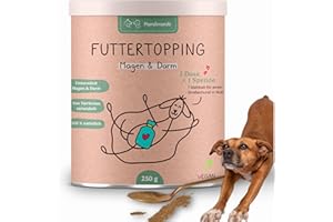 Hunderunde – Futtertopping Magen & Darm 250g – natürliche Verdauungsunterstützung bei Blähungen Durchfall Grasfressen I Präbiotikum Topinambur Mariendistel Artischocke