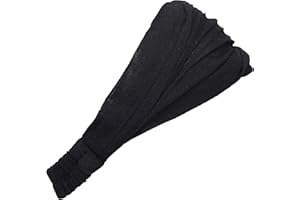 Gheri Cotton Elastic Hippie Bohemian Bandana Headband Black