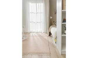 benuta Lytte Bruno - Alfombra infantil (90 x 130 cm, algodón, rectangular, fácil de limpiar, para habitación infantil), color rosa