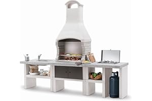 CALLOW RETAIL Marbella Outdoor BBQ Kitchen with Twin Gas Hob and Sink - Anthracite