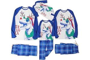 IFFEI Świąteczne piżamy pasujące rodzinne zestawy piżam bożonarodzeniowe piżamy nadruk litery topy i spodnie w kratę bielizna nocna bielizna nocna dla kobiet mężczyzn dzieci niemowlę zwierzę domowe