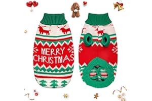 Lyneun Hundepullover Weihnachten, Hund Weihnachten, Weihnachtspullover Hunde, Warm Pullover für Hunde, Strickpullover für Hunde, Hunde Pullis Haustier Kostüm Mantel