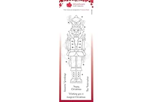 Woodware Transparent, Encreur Nutcracker-Tampon en Photopolymère, Socle en Acrylique-Accessoire pour Carterie, Scrapbooking, Journal, Loisirs, 20 x 6,5 cm
