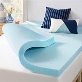 Best Price Mattress 4 in&ccedil; Havalandırmalı Hafızalı K&ouml;p&uuml;k Yatak &Uuml;st&uuml;, Soğutma Jeli İnf&uuml;zyonu, CertiPUR-US Sertifikalı, Tam Mavi