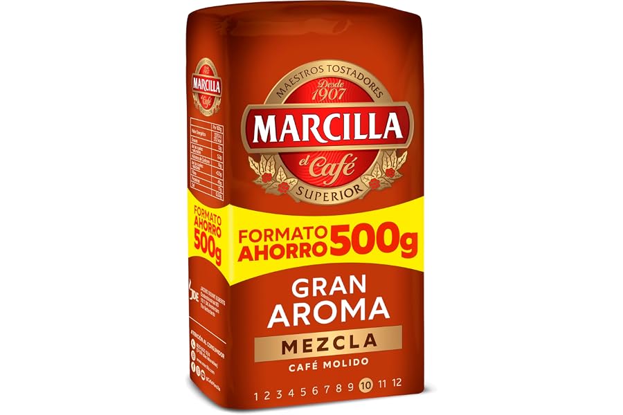 Marcilla Café Molido Mezcla |500 g | Para Cafetera Italiana, de Filtro o Pistón